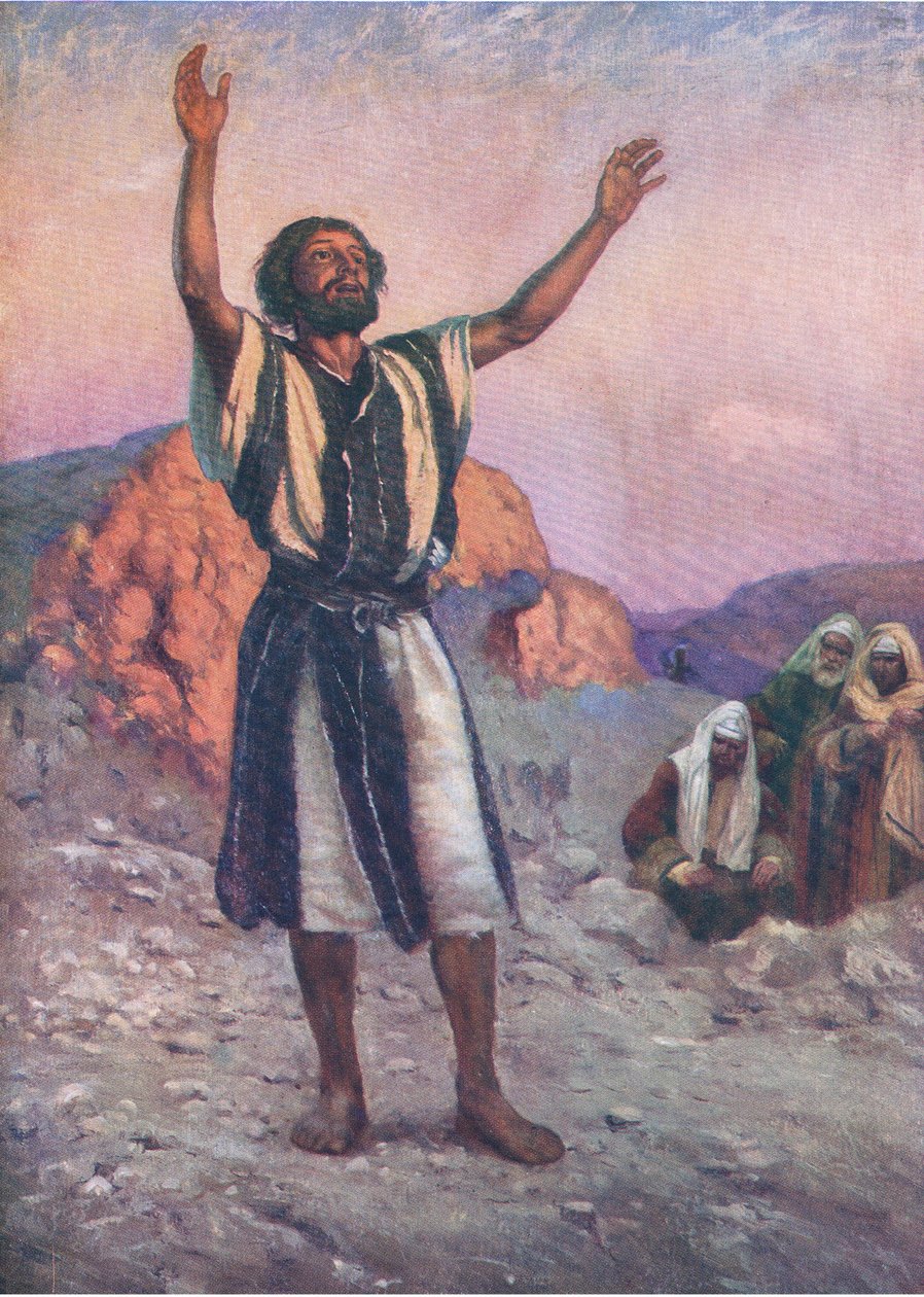 Juan el Bautista, del Libro de Imágenes de la Biblia publicado por Thomas Nelson, c.1950 de Walter Grieve