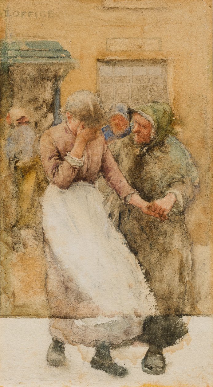 Estudio para Entre los desaparecidos, c.1894 de Walter Langley