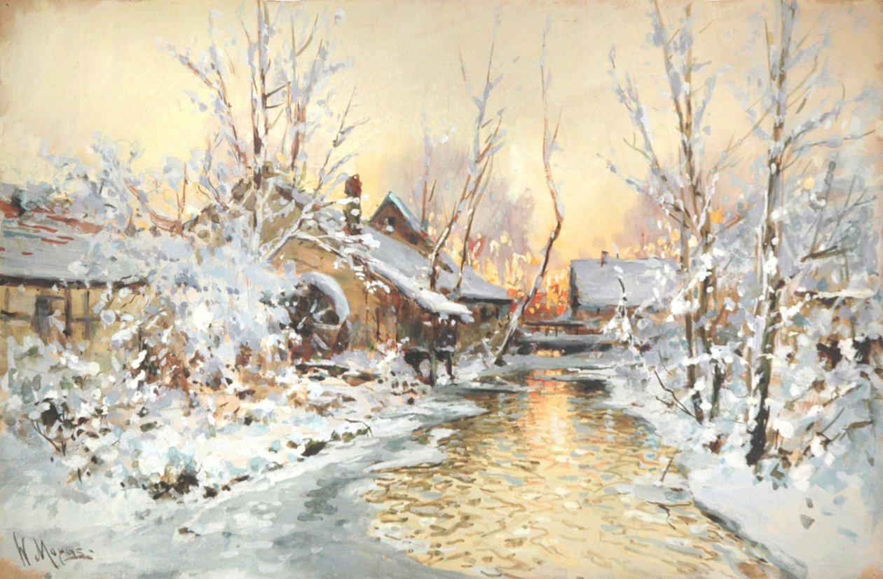 Molino de agua nevado de Walter Moras