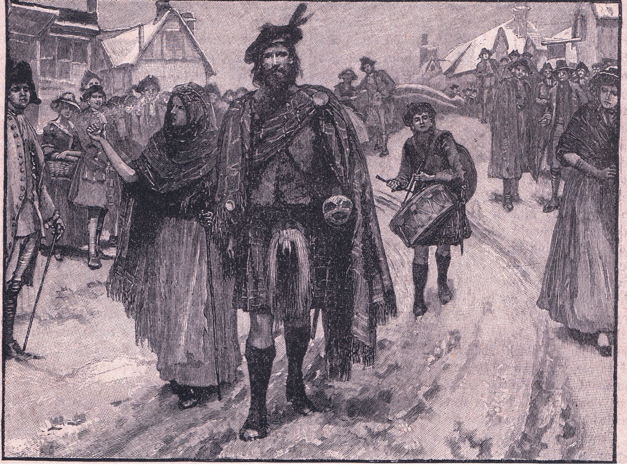 La vanguardia del Príncipe Charlie en Manchester AD 1745 de Walter Paget