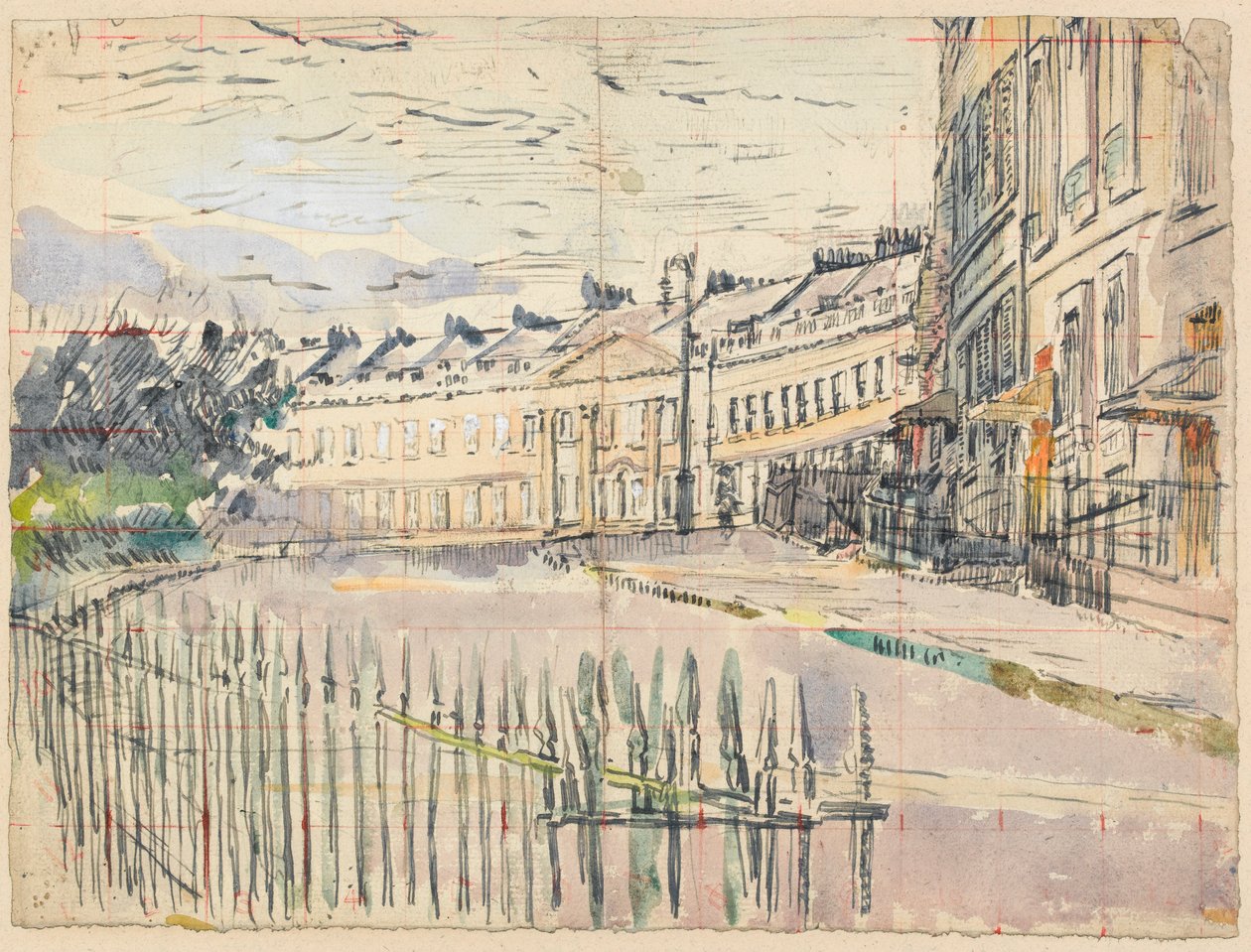 Vista de Lansdown Crescent, Bath de Walter Richard Sickert