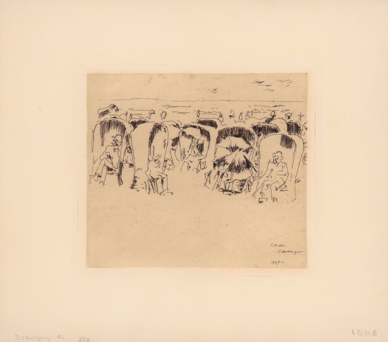 Scheveningen, sillas de viento en la playa de Walter Richard Sickert
