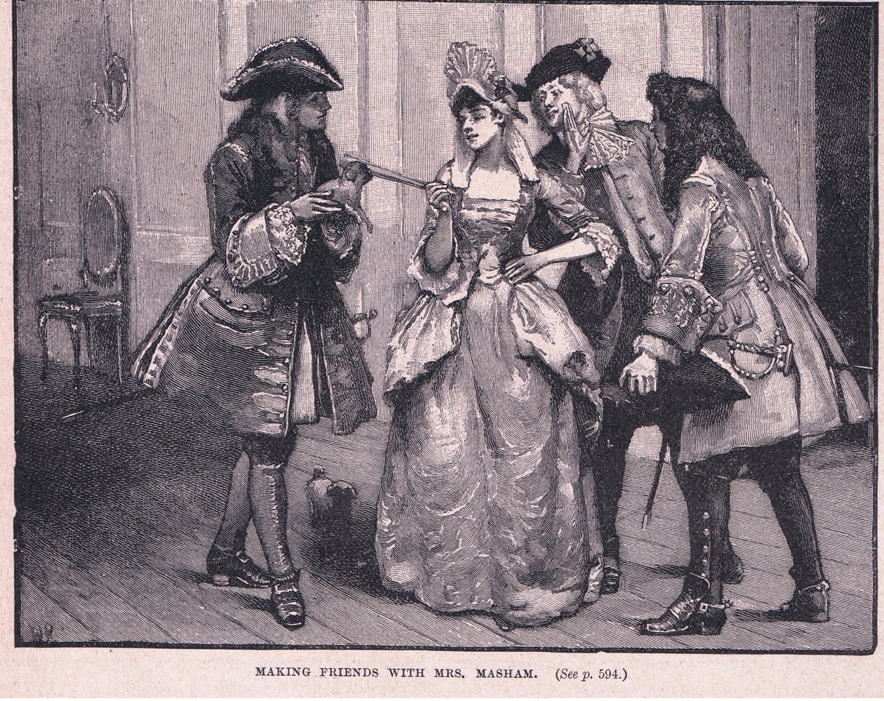 Haciendo amigos con la Sra. Marsham AD 1710 de Walter Stanley Paget