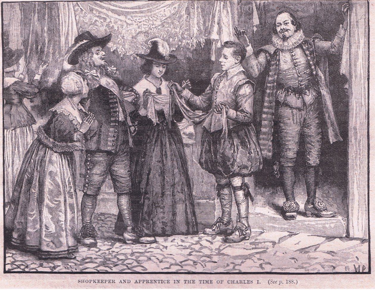 Tendero y aprendiz en la época de Carlos I de Walter Stanley Paget