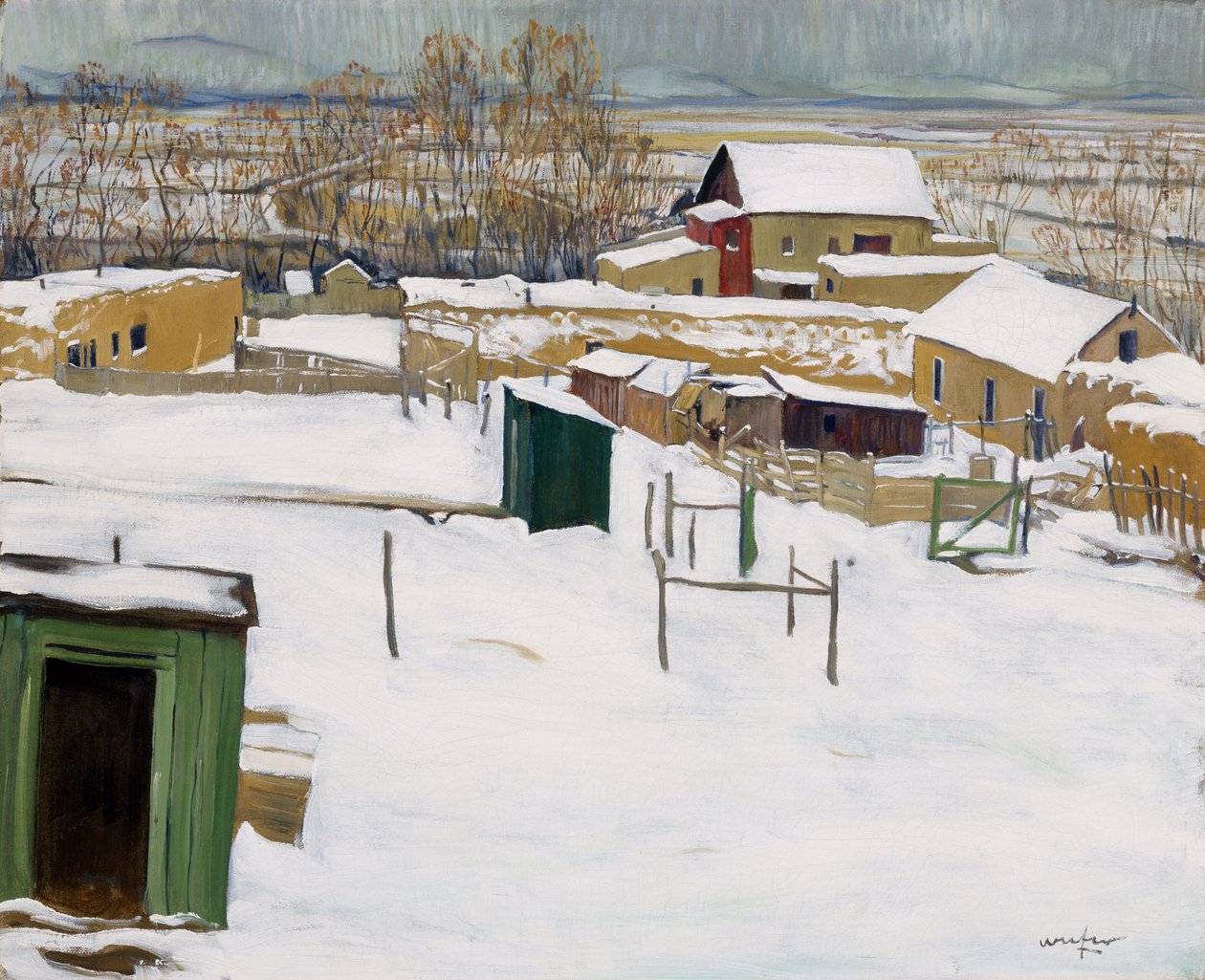 Taos en la Nieve de Walter Ufer