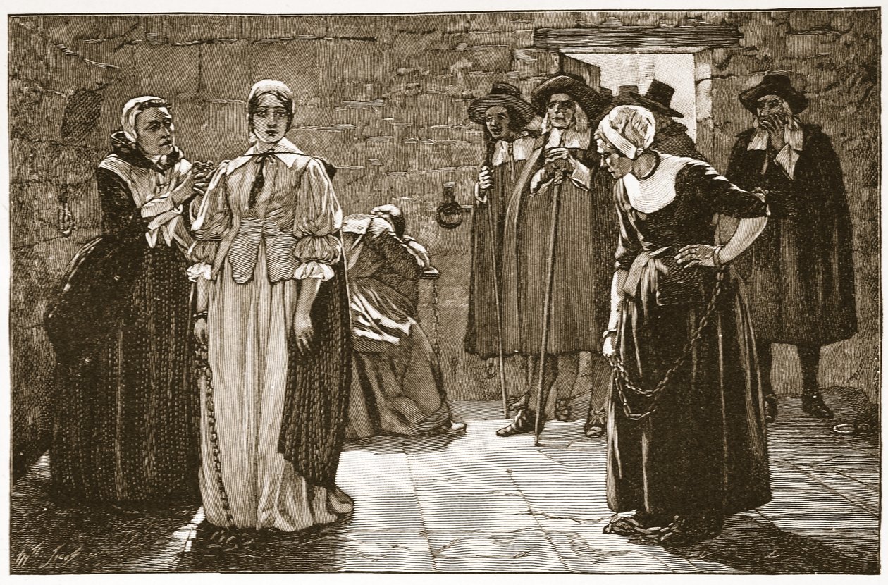 Las hechiceras, un incidente de la época puritana, ilustración de 