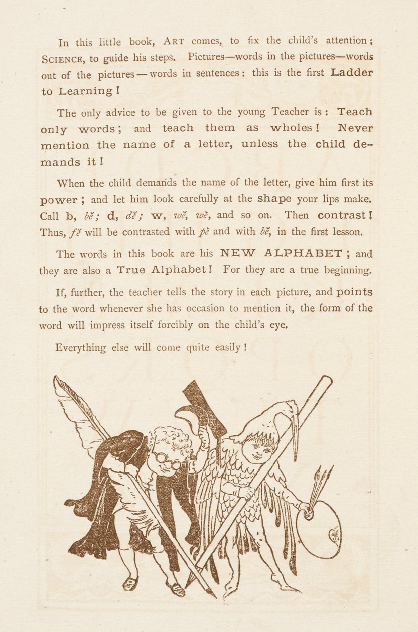 Consejos para enseñar el alfabeto. La cartilla de oro. de Walter Crane