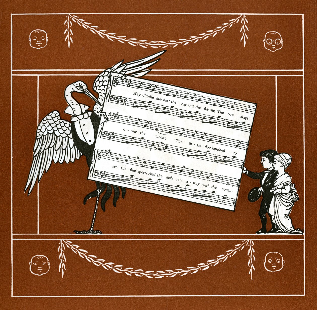 El gato y el violín de Walter Crane