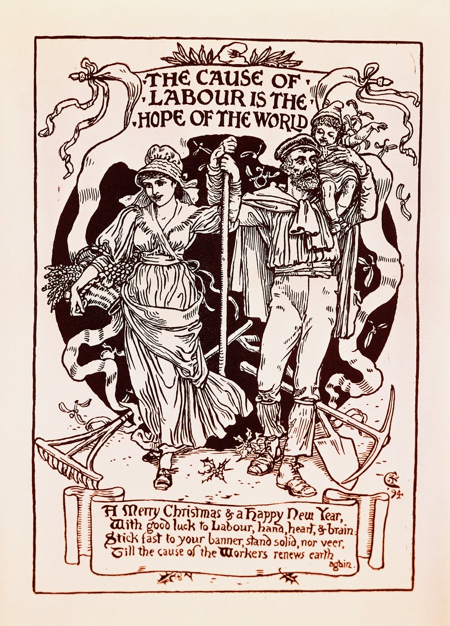 La causa del trabajo es la esperanza del mundo de Walter Crane