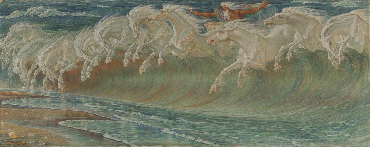 Los corceles de Neptuno de Walter Crane