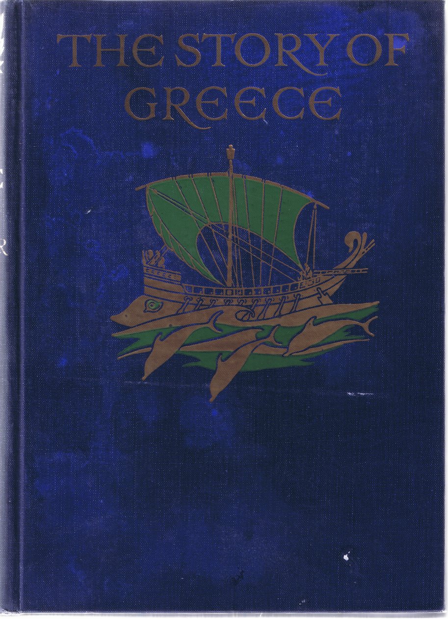Diseño de la portada, ilustración de La Historia de Grecia, años 1930 de Walter Crane
