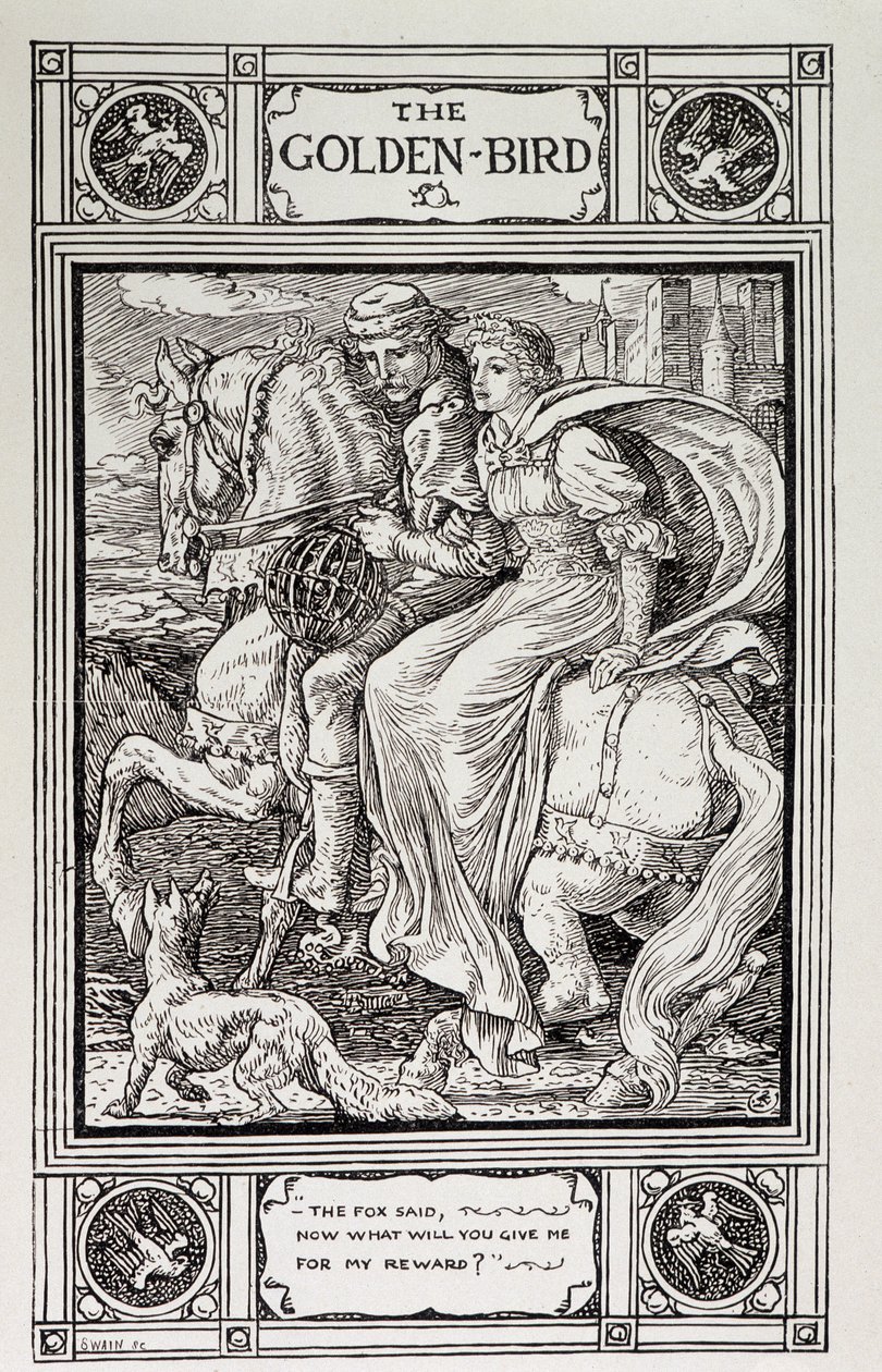 Pájaro Dorado: Historias del Hogar de la colección de los Hermanos Grimm - “El Pájaro Dorado” por los hermanos Grimm, traducido del alemán por Lucy Crane de Walter Crane