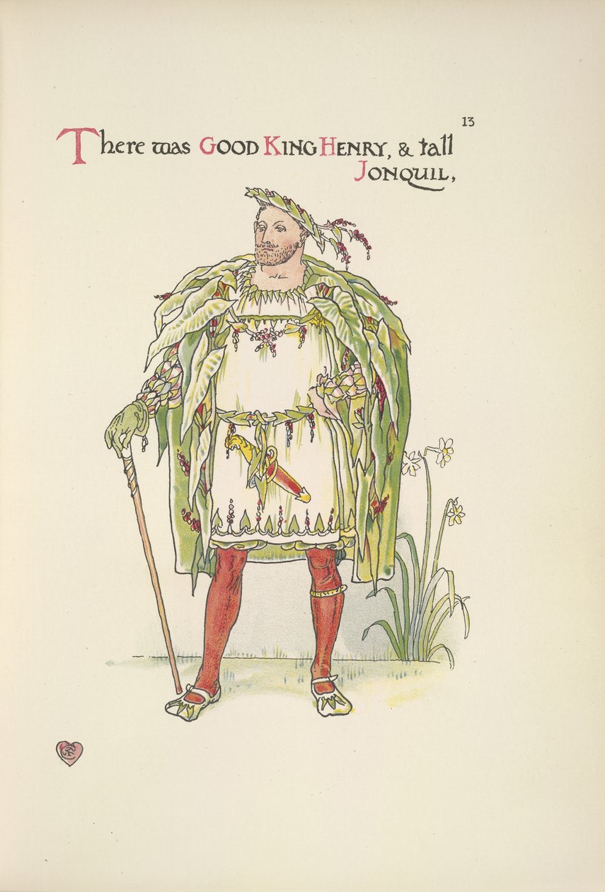 El buen rey Enrique. Un hombre vestido como Enrique VIII de Walter Crane
