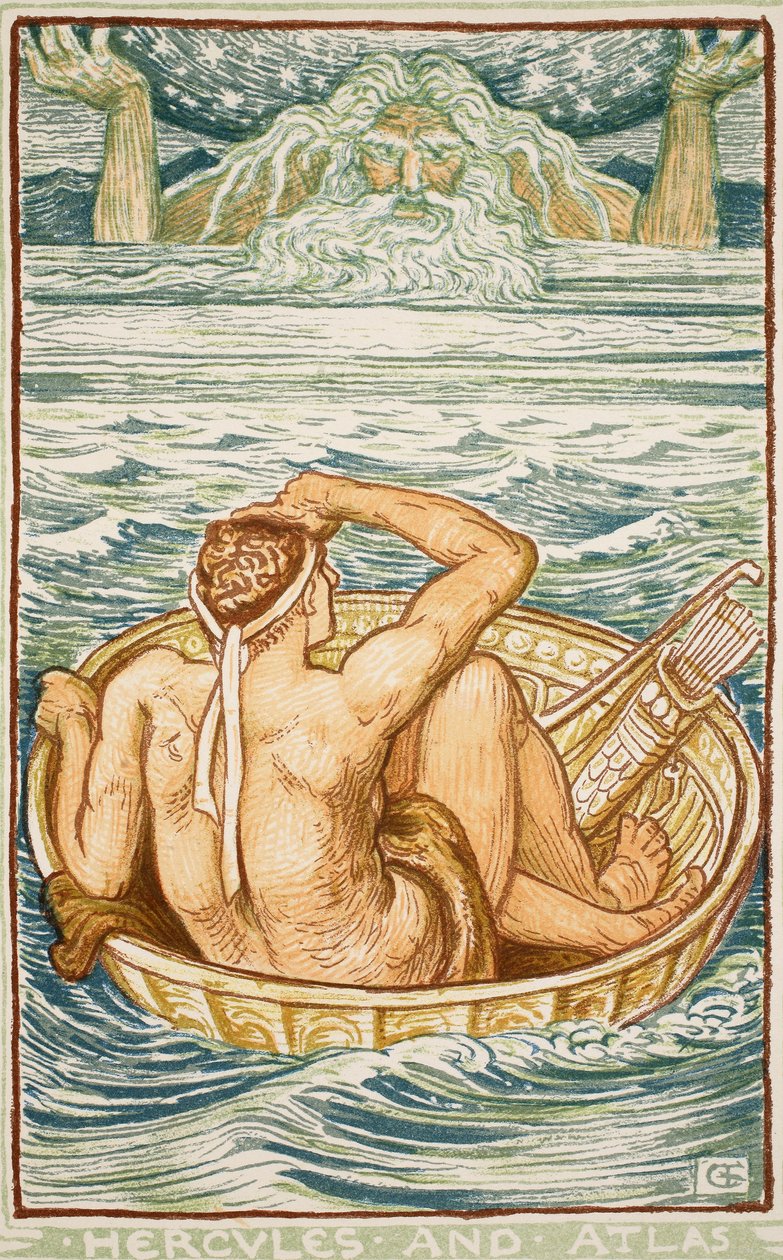 Hércules y Atlas, ilustración de 