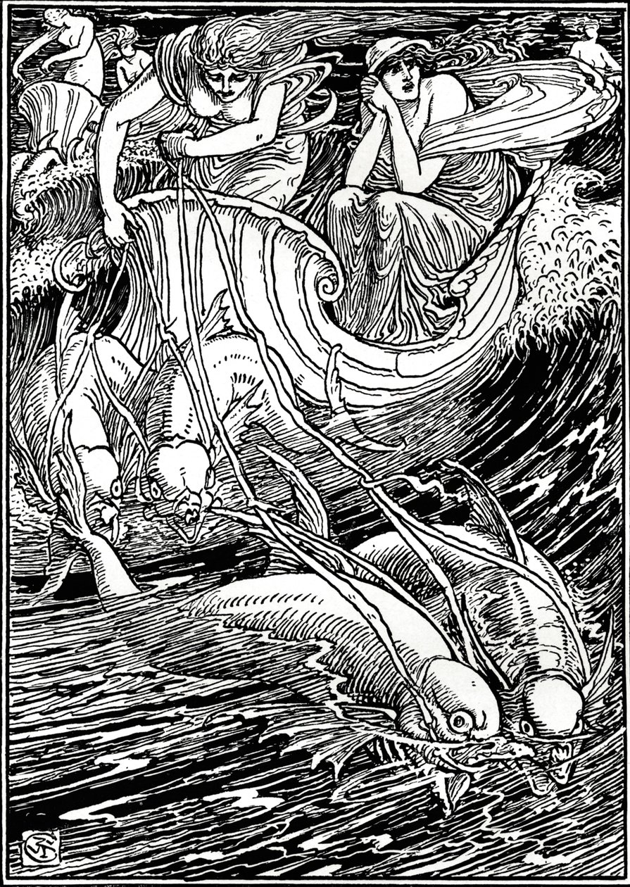 Ilustración para La Reina de las Hadas, c1890, 1897 de Walter Crane