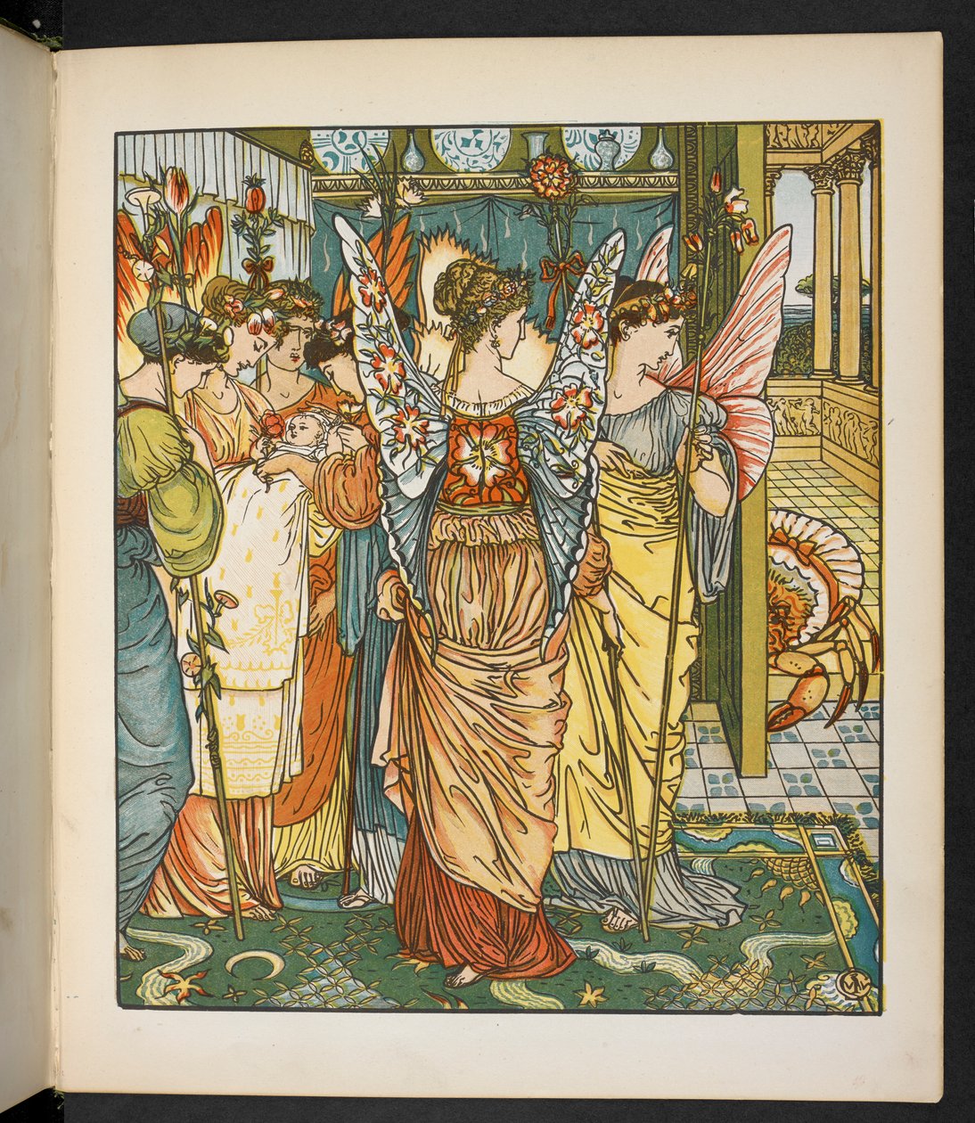 Ilustración de la Cierva en el bosque. de Walter Crane