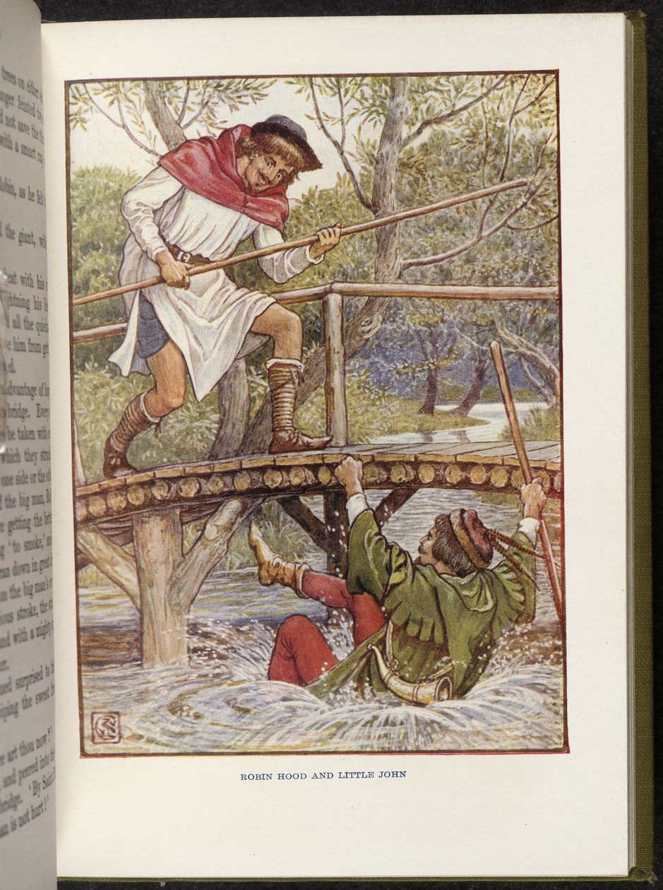 Robin Hood y Little John de Walter Crane