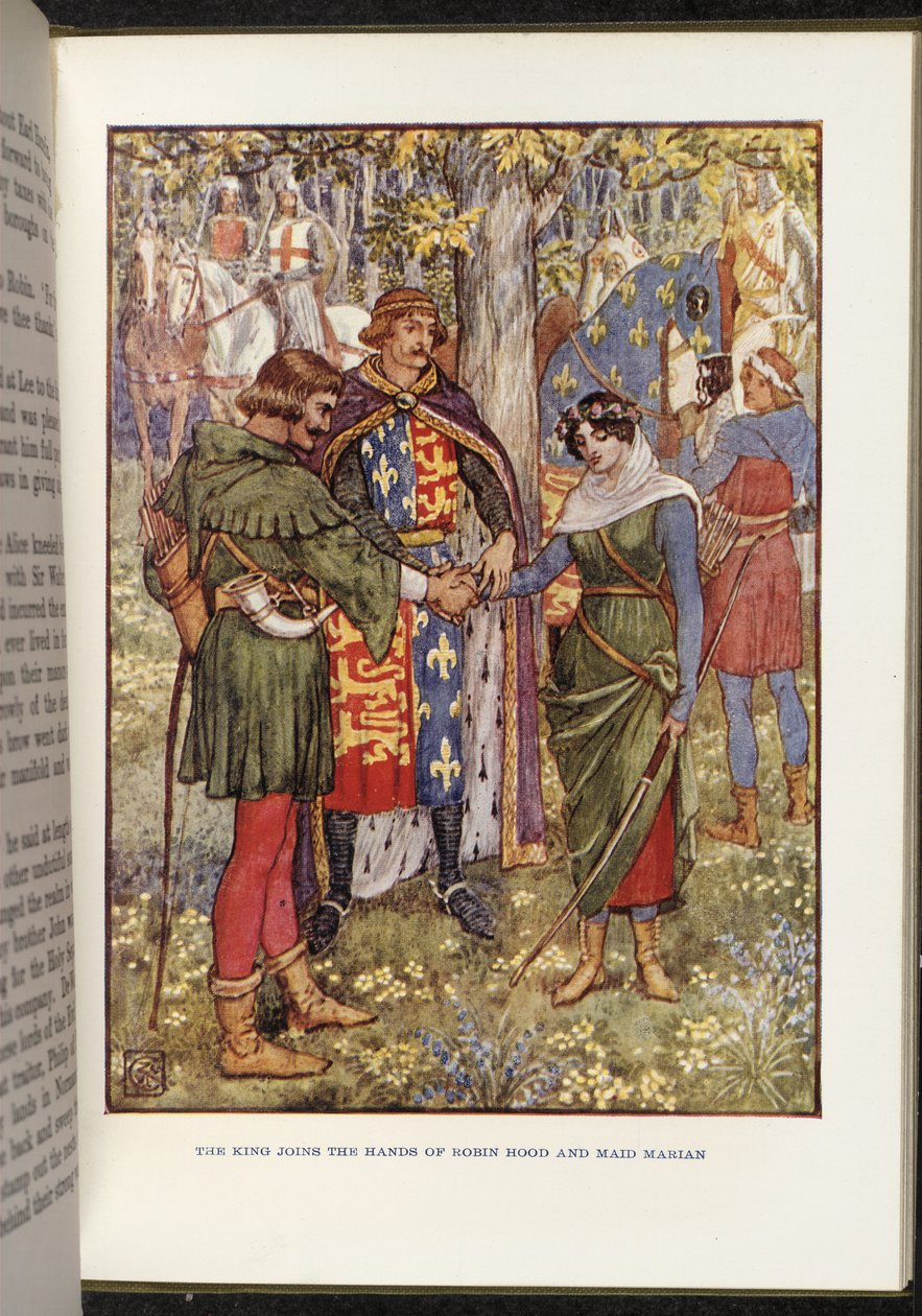 Robin Hood y la doncella Marian de Walter Crane
