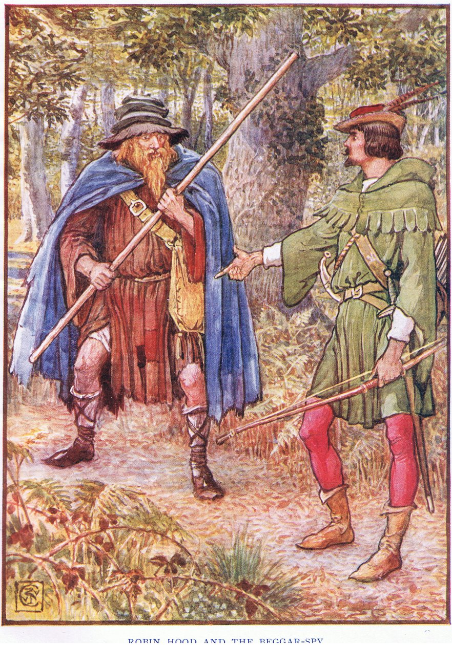 Robin Hood y el mendigo de Walter Crane
