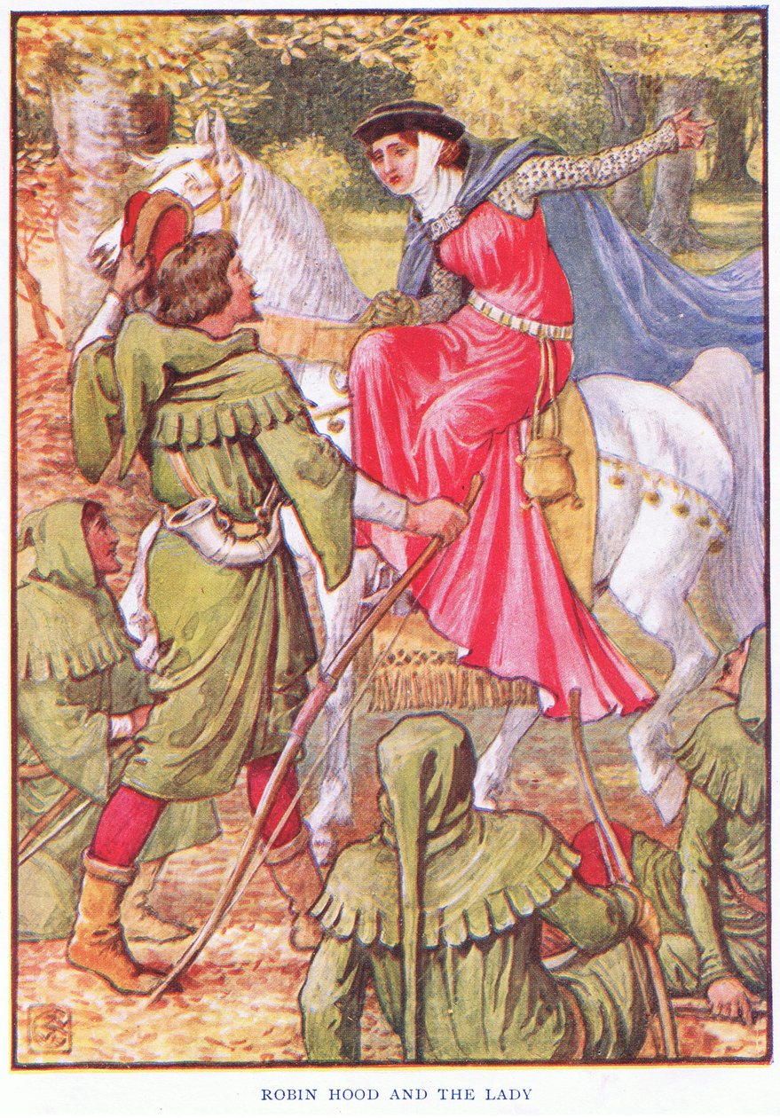 Robin Hood y la dama de Walter Crane