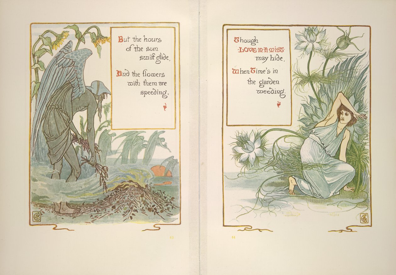 Atardecer y amor en la niebla de Walter Crane