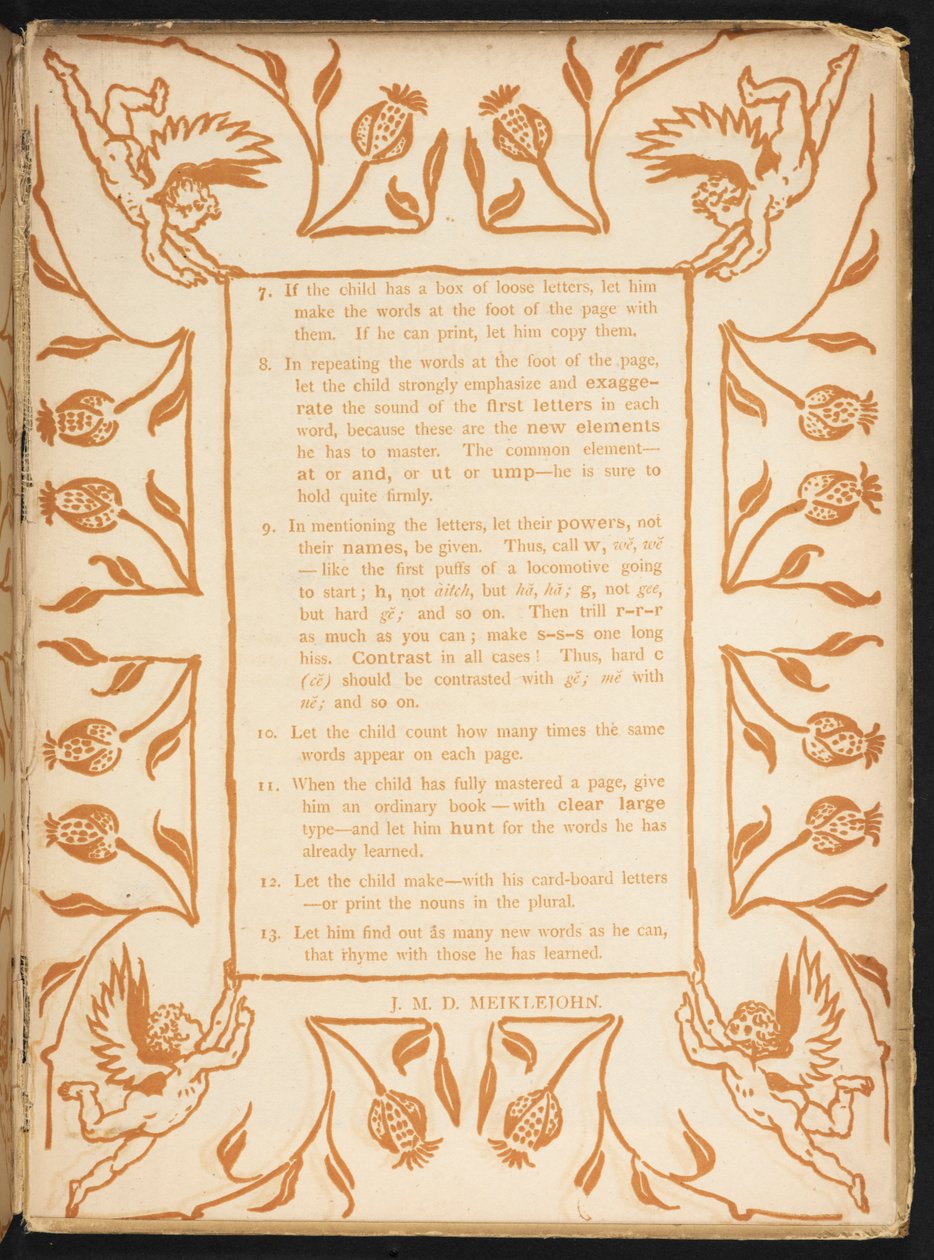 Texto con un orden floral. La cartilla dorada. de Walter Crane