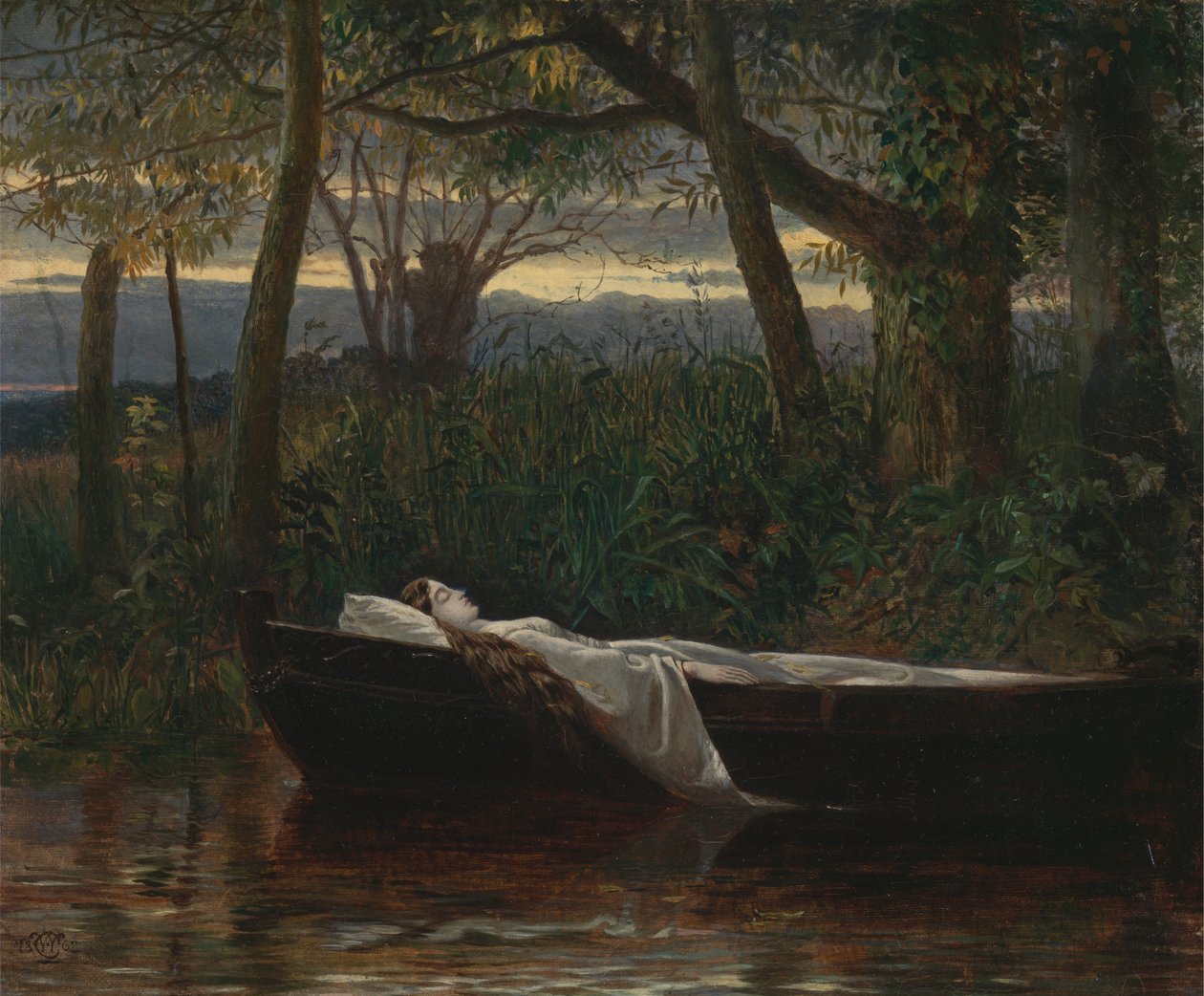 La dama de Shalott [1862, Royal Academy of Arts, Londres, catálogo de exposición]. de Walter Crane