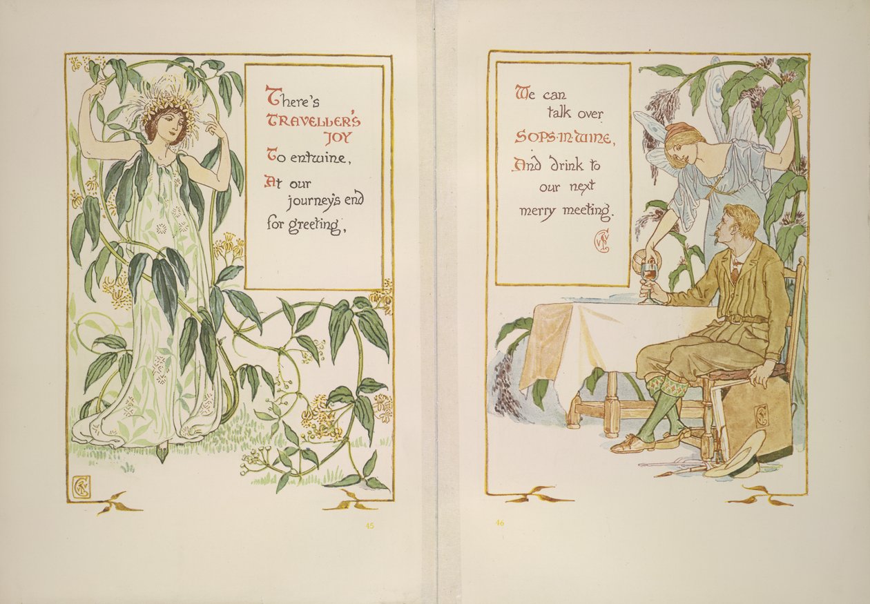 Alegría del viajero y sopas al vino de Walter Crane