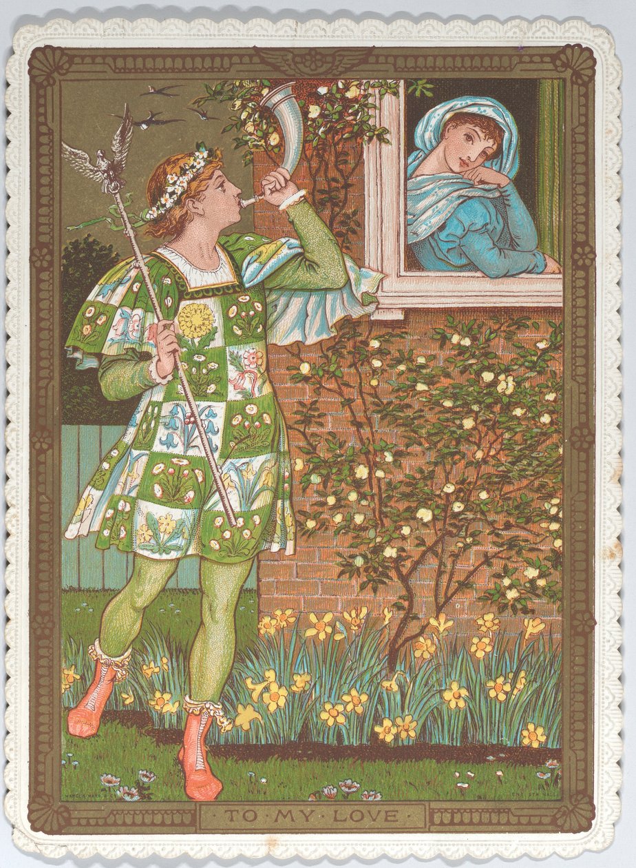 Tarjeta de San Valentín de Walter Crane