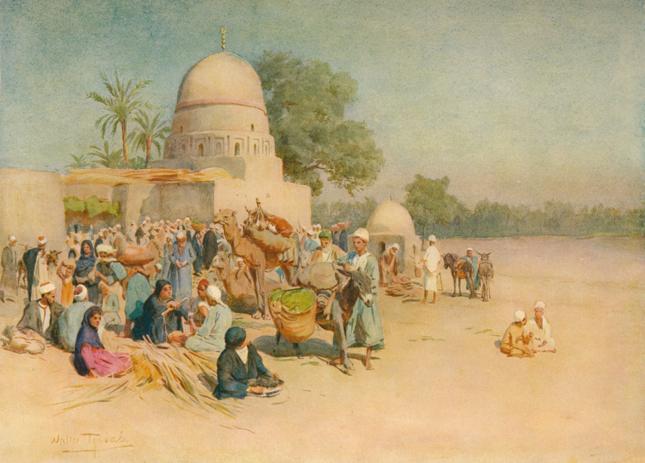 Un mercado en el borde del desierto, c1905 de Walter Frederick Roofe Tyndale