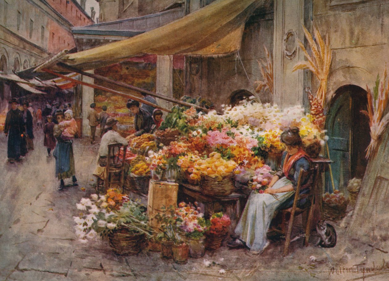Un puesto en el Rialto, Venecia, c. 1900 1913 de Walter Frederick Roofe Tyndale