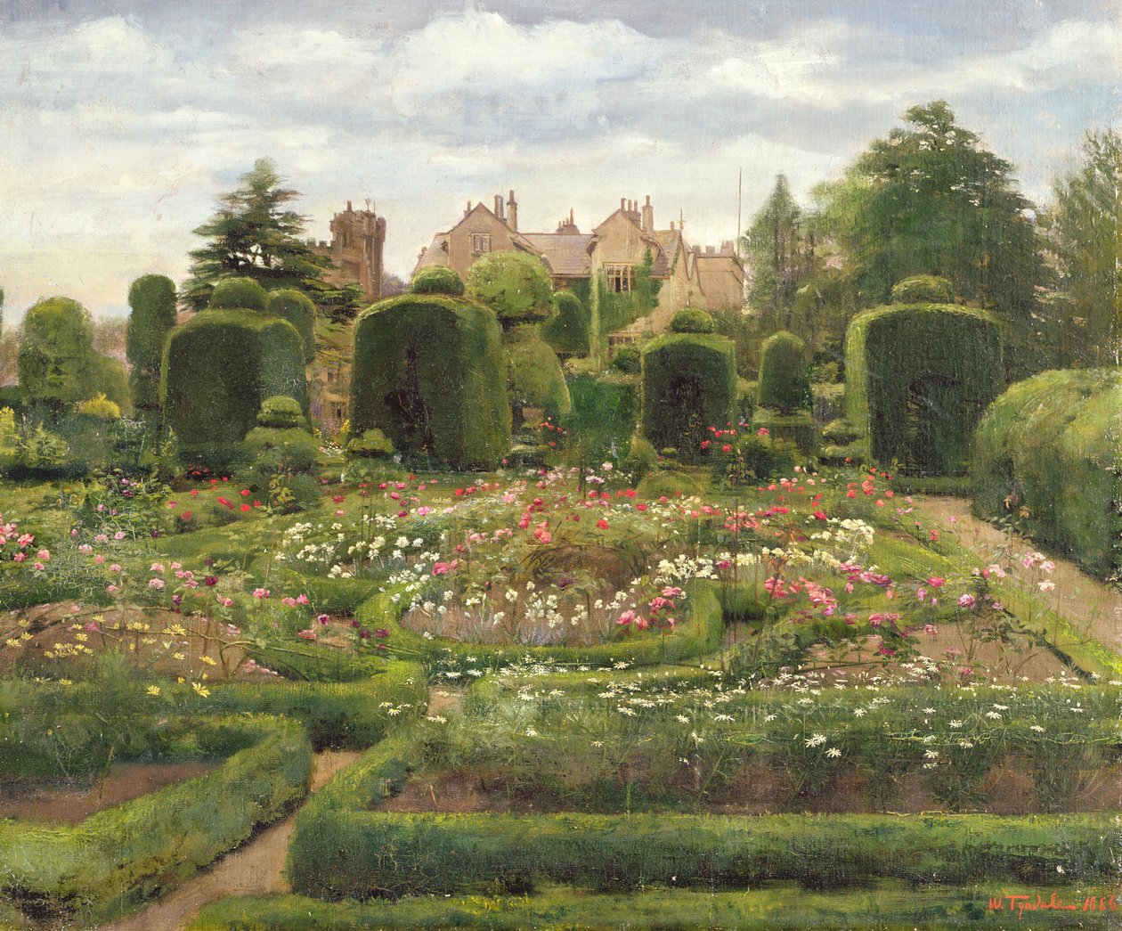 Los jardines de topiaria, Levens Hall, Cumbria, 1886 de Walter Frederick Roofe Tyndale