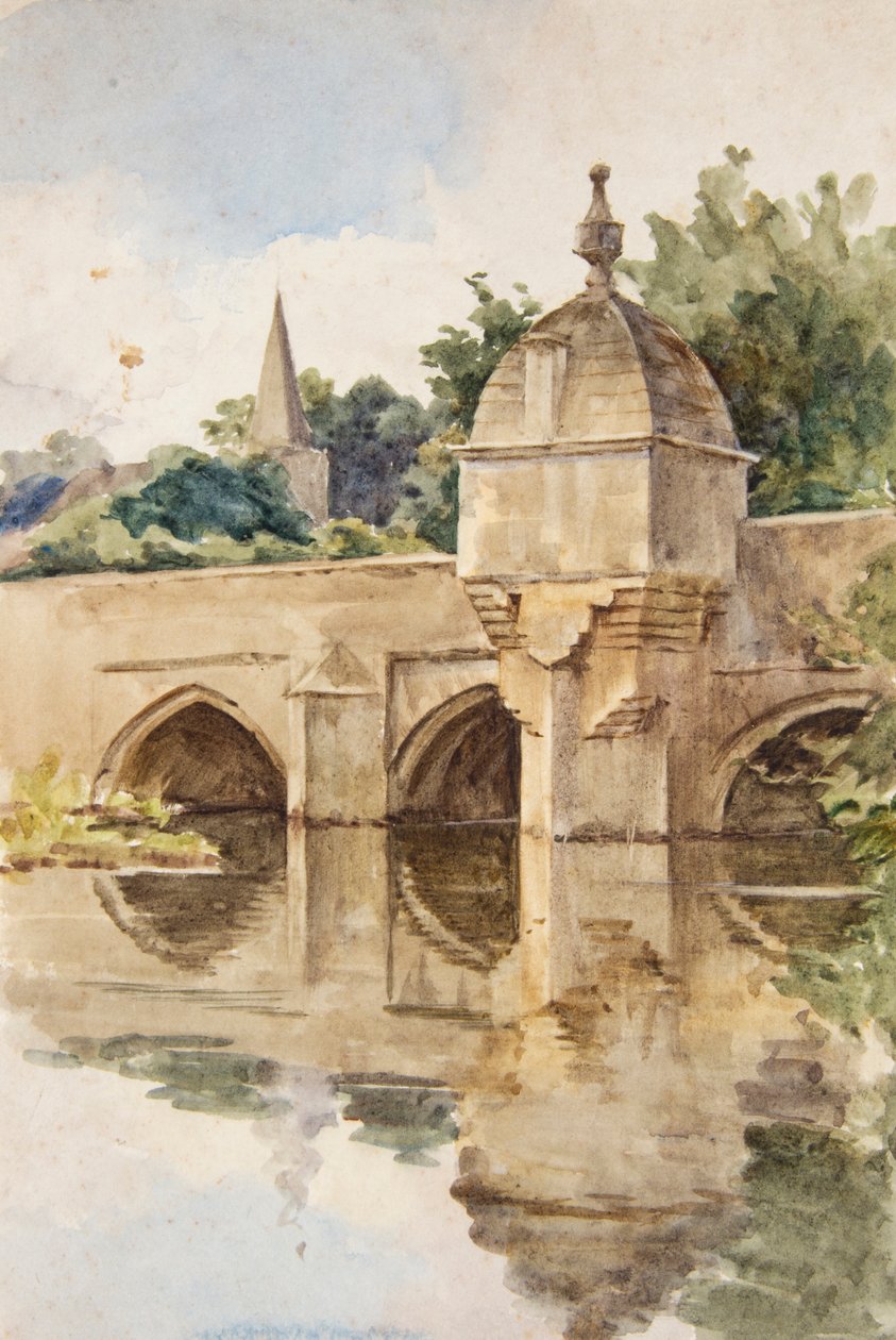 The Town Bridge, Bradford-on-Avon (acuarela) de Walter Frederick Roofe Tyndale