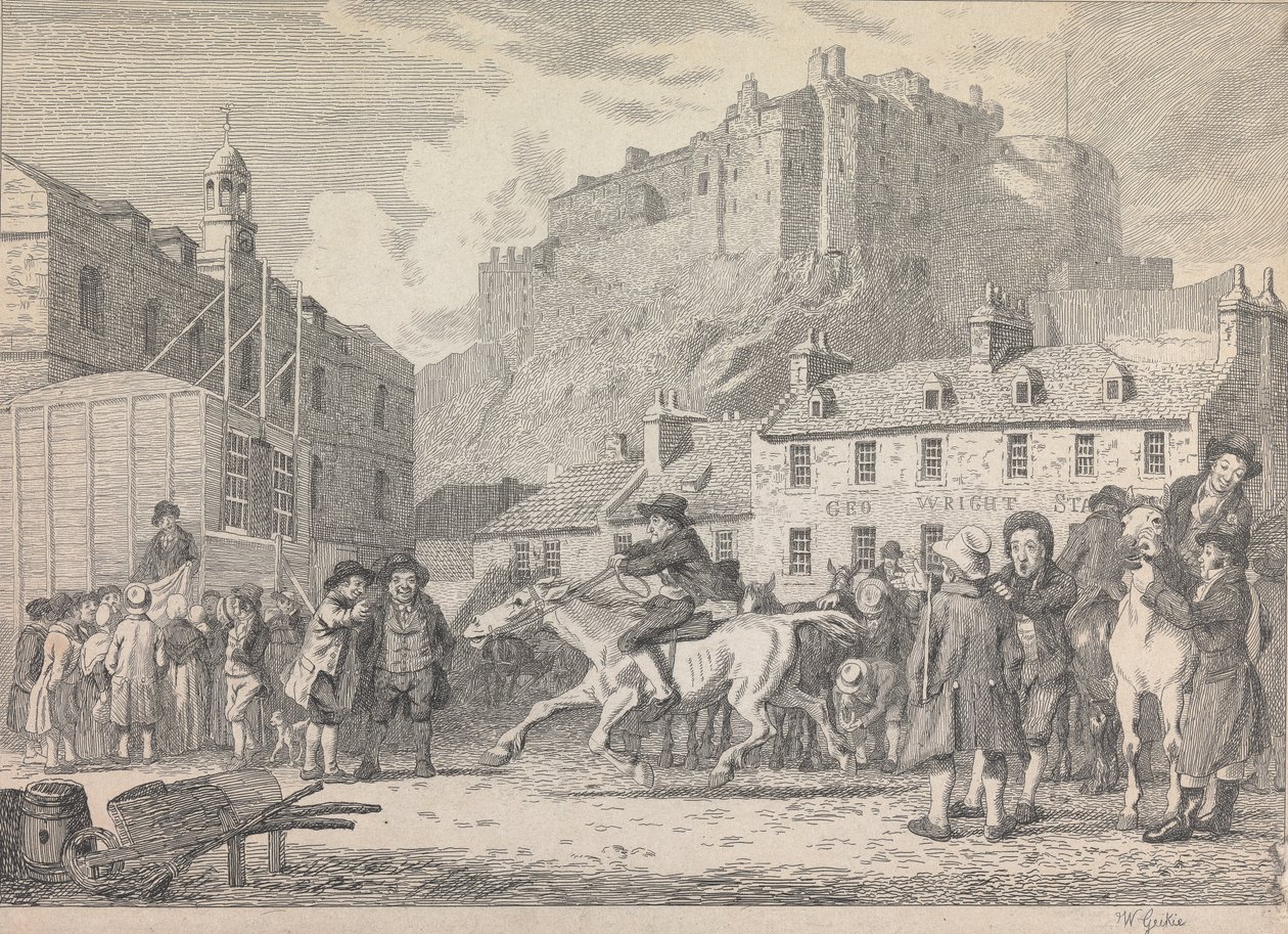 Castillo de Edimburgo y Feria del Caballo de Walter Geikie