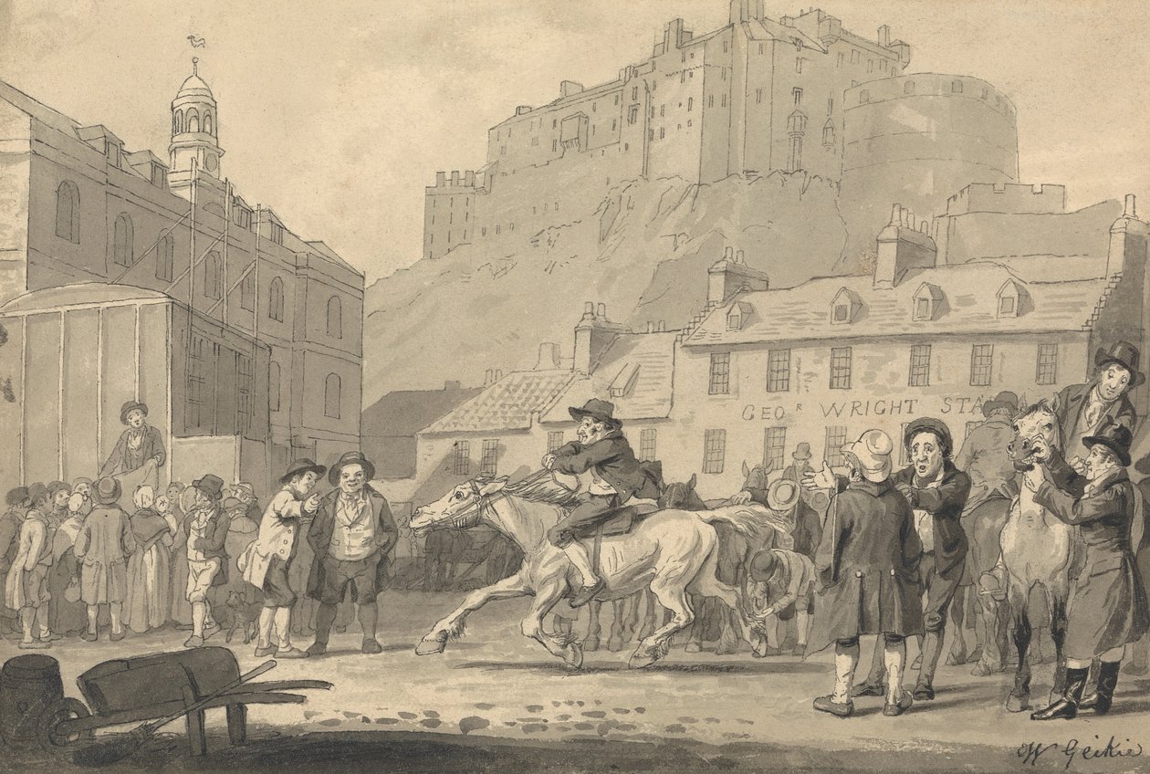 Castillo de Edimburgo y Feria del Caballo de Walter Geikie