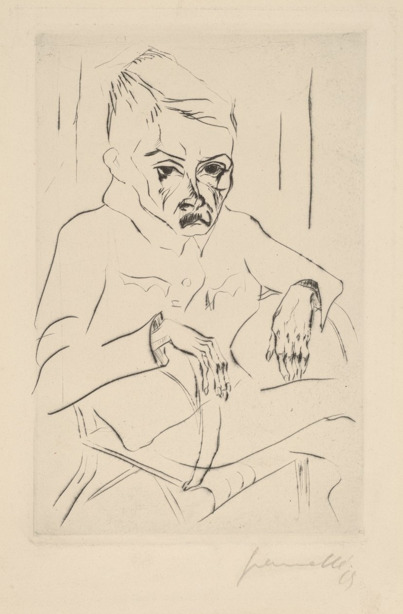 Soldado cansado I, 1919 de Walter Gramatte
