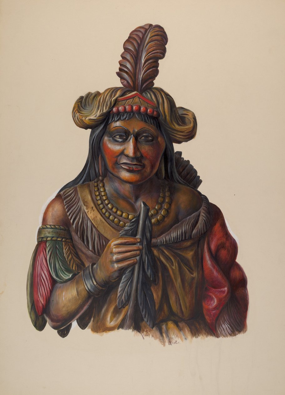 Indio de tienda de cigarros, c. 1937 de Walter Hochstrasser