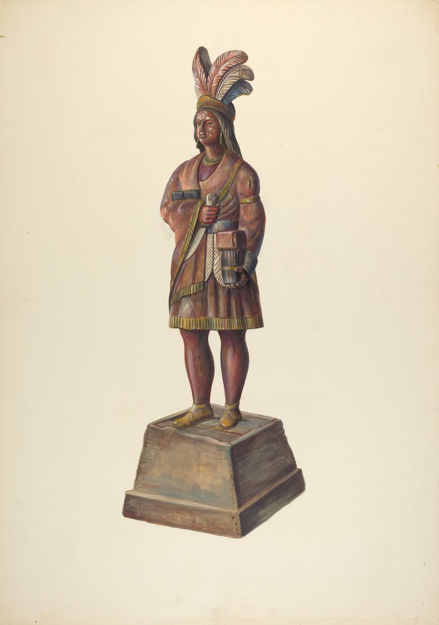 Indio de tienda de cigarros, c. 1937 de Walter Hochstrasser