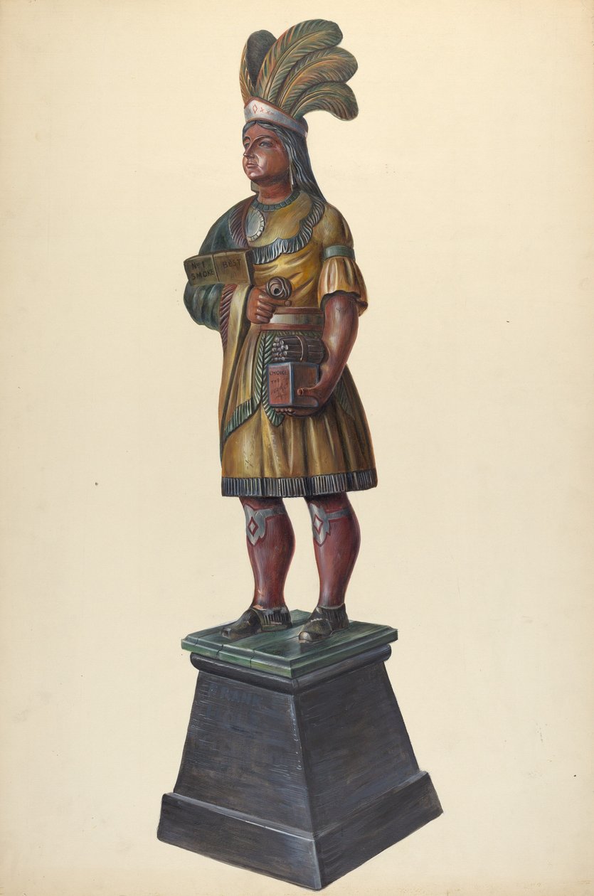 Indio de tienda de cigarros, c. 1937 de Walter Hochstrasser