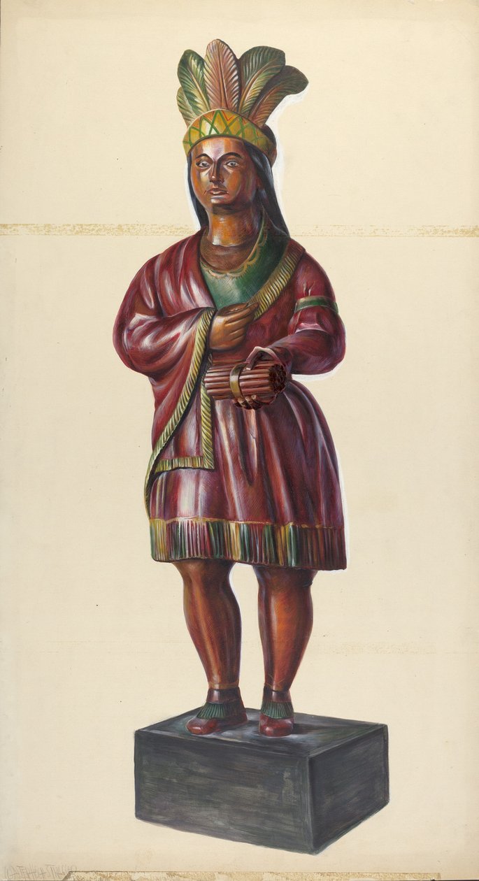Indio de Tienda de Cigarros, c. 1937 de Walter Hochstrasser