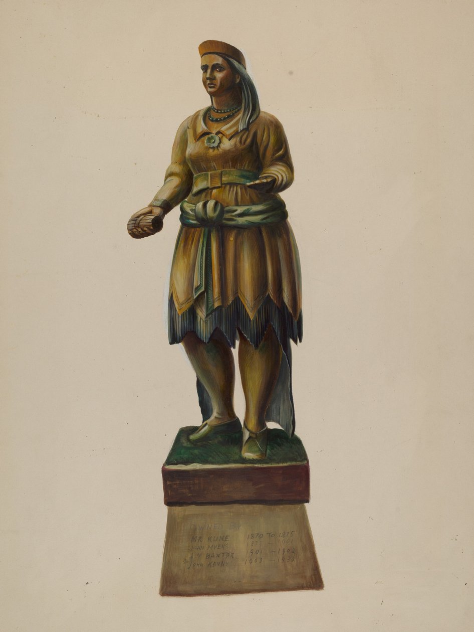 Indio de tienda de cigarros, c. 1937 de Walter Hochstrasser