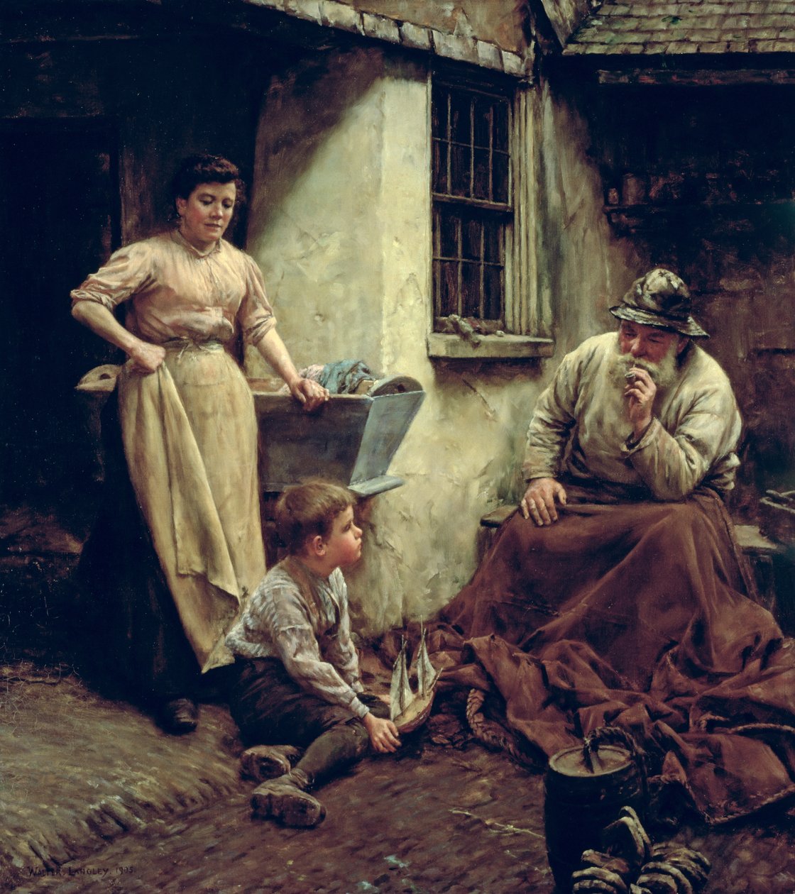 Una astilla del viejo tronco de Walter Langley