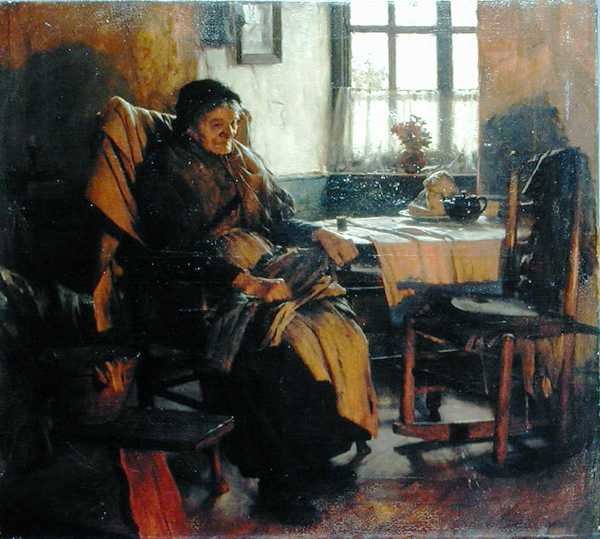 A la luz del fuego de Walter Langley