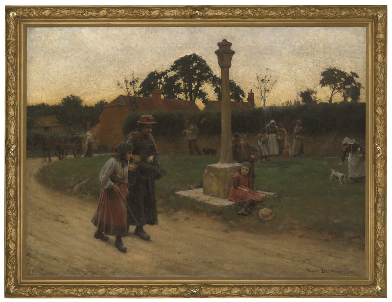 Músicos errantes (enmarcado) de Walter Langley