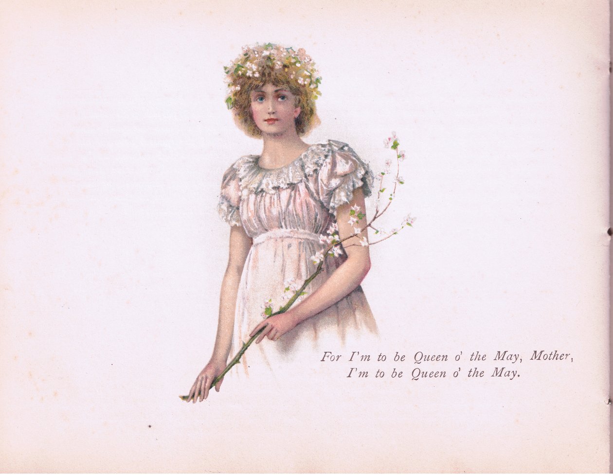 "Soy la Reina de Mayo, Madre", ilustración de Tennyson Pictures publicada por E P Dutton & Co, c.1900 de Walter Paget