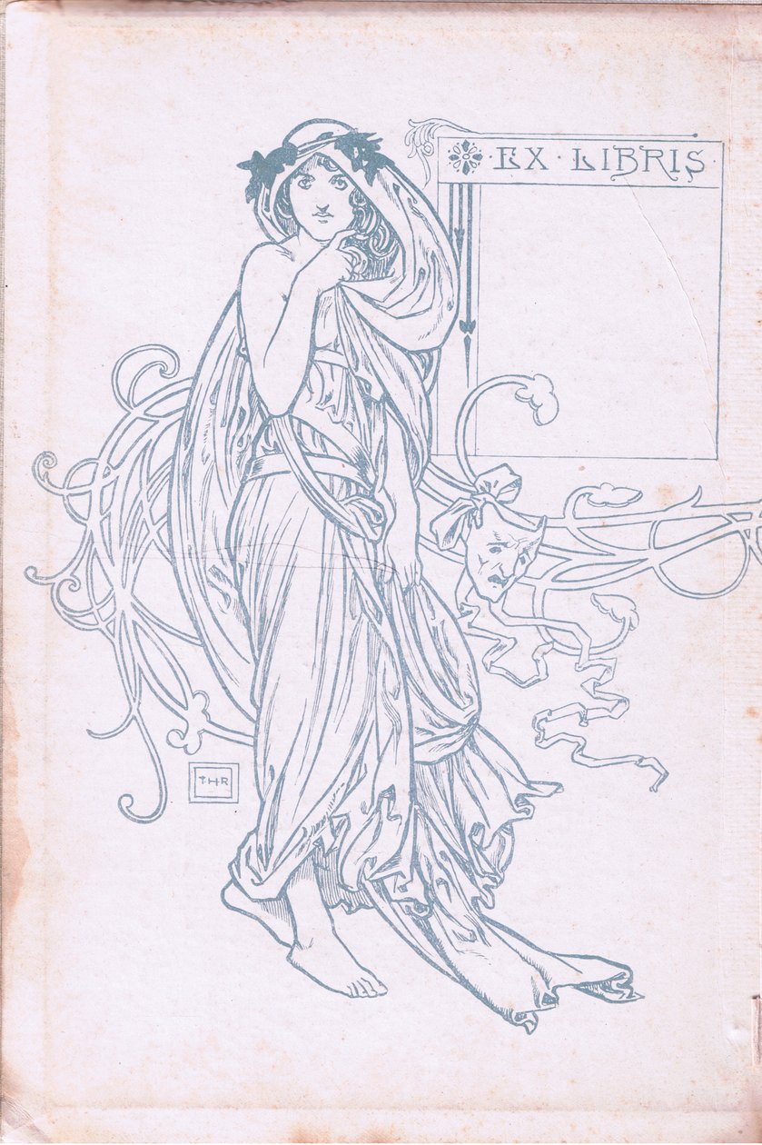 Diseño de la cubierta interna (verde y blanco) de Walter Paget