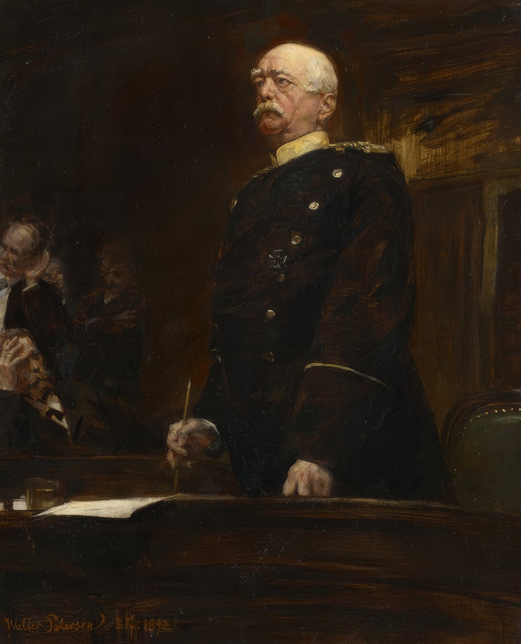 Retrato del Príncipe Bismarck en el Reichstag de Walter Petersen