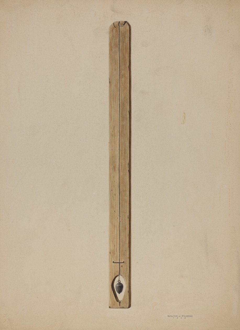 Plomada y tabla, 1939 de Walter Praefke