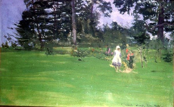 Figuras en un Césped de Walter Richard Sickert