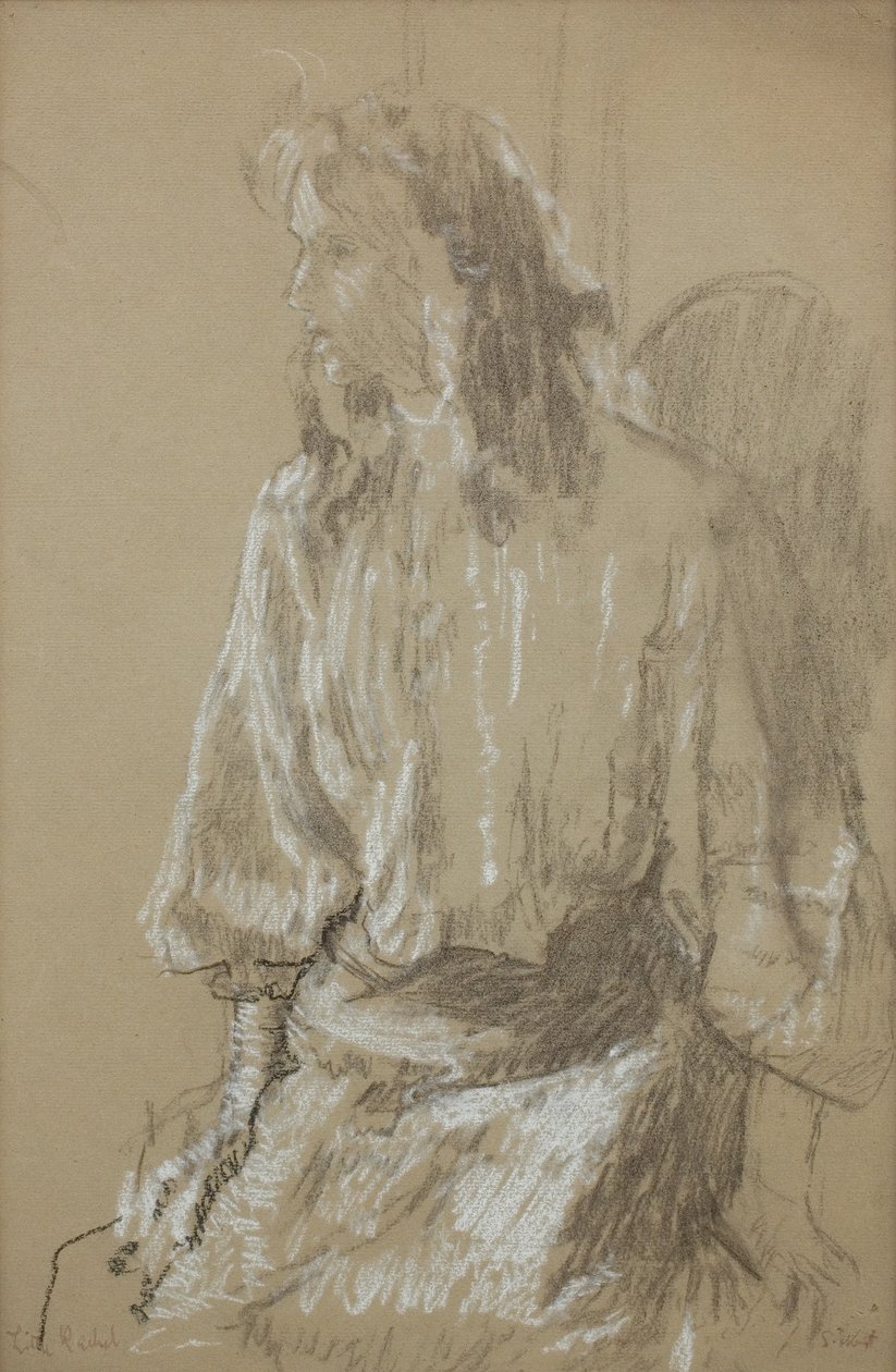 Little Rachel, c. 1906 (Tiza en blanco y negro sobre papel gris ) de Walter Richard Sickert